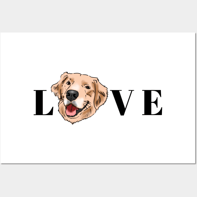 Golden Retriever Lover, Golden Mom, Golden Dad Wall Art by sockdogs